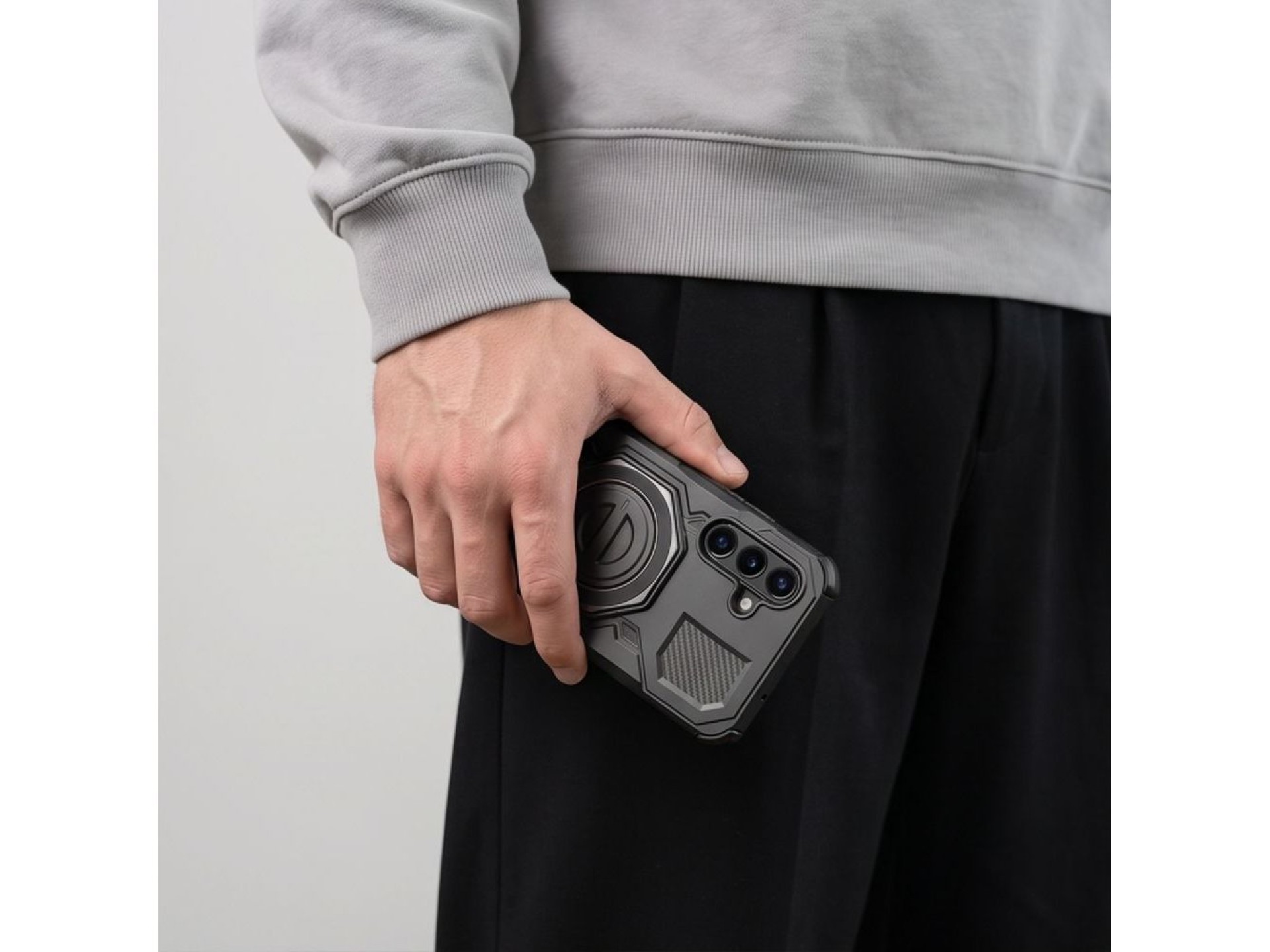 Tech-Protect TacticStand MagSafe Case for Samsung Galaxy A17 / A18 4G / 5G - Matte Black