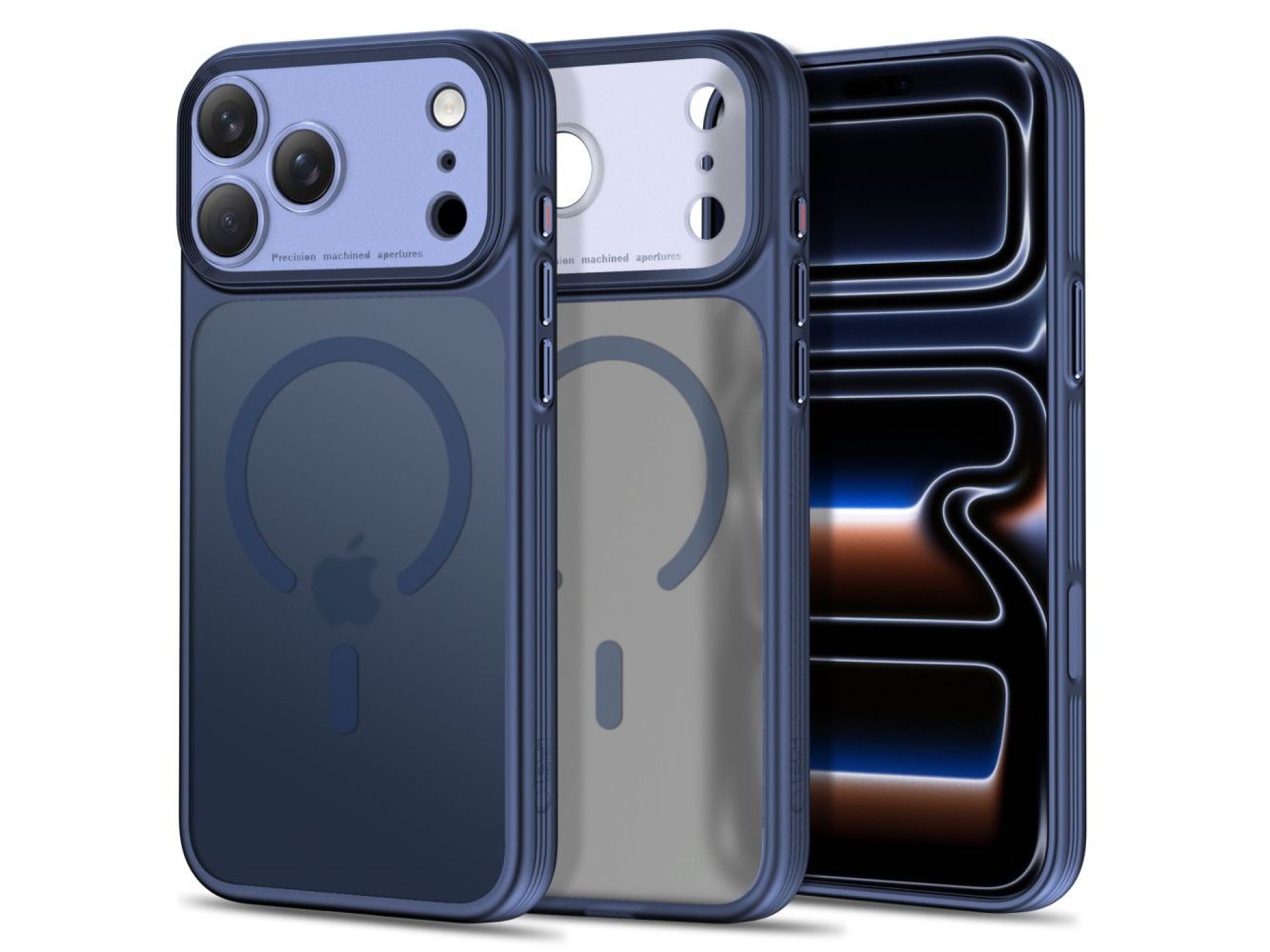 Tech-Protect MagPrime MagSafe CC Case for iPhone 18 Pro Max / 17 Pro Max - Matte Navy Blue