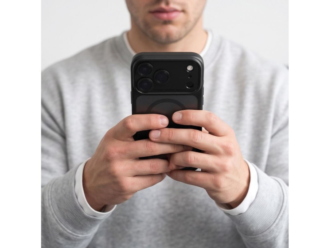 Capa Tech-Protect MagPeak MagSafe CC para iPhone 18 Pro / 17 Pro - Preto Fosco