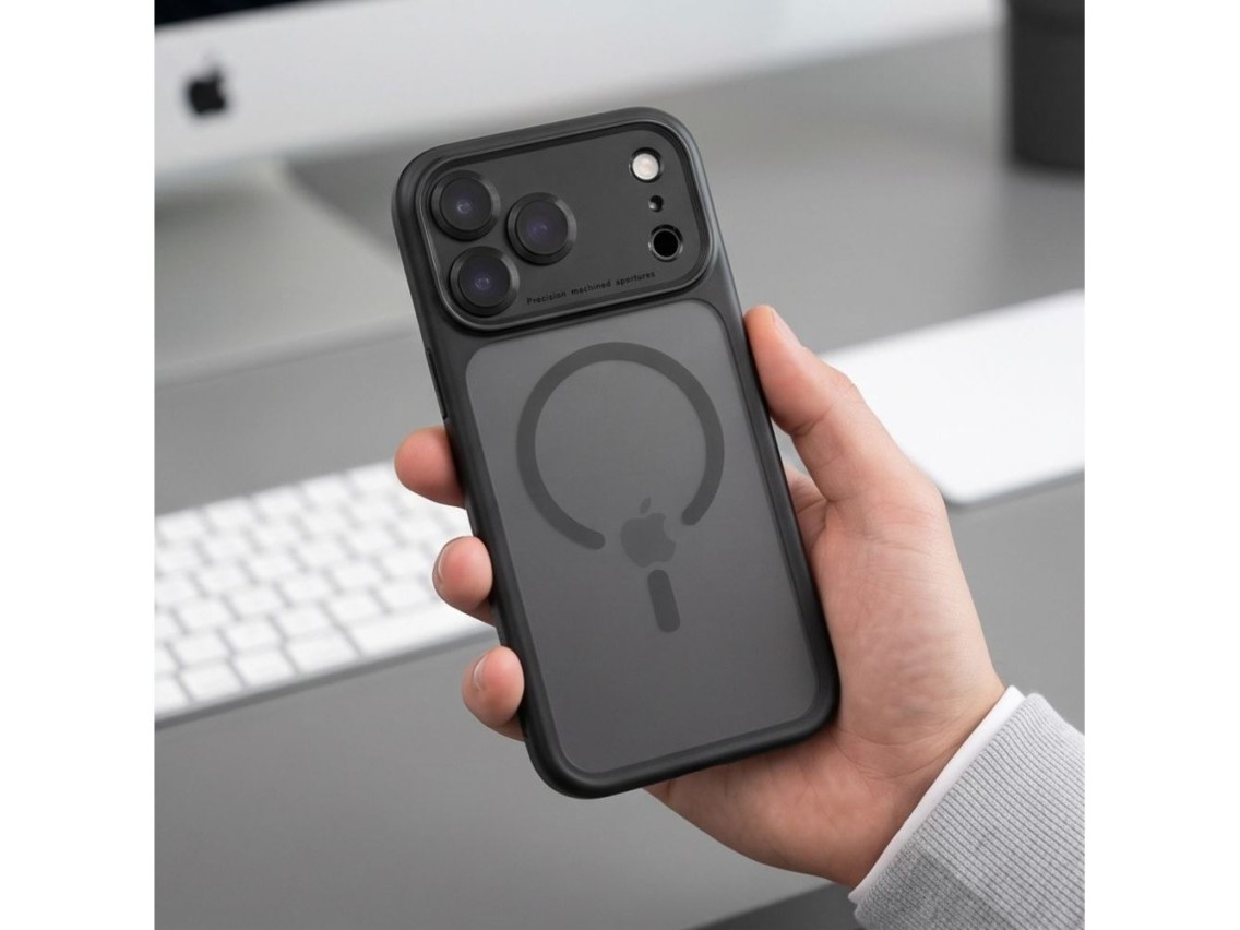 Capa Tech-Protect MagPeak MagSafe CC para iPhone 18 Pro / 17 Pro - Preto Fosco