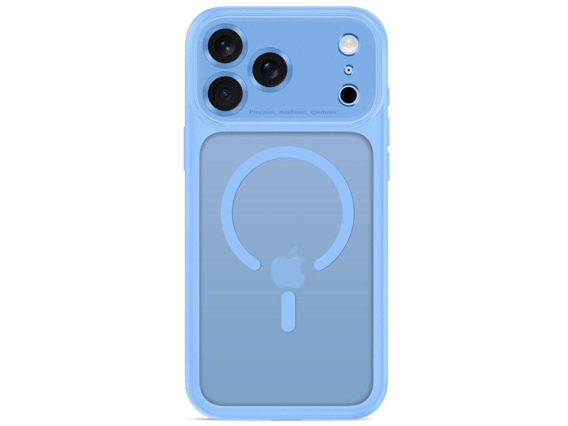 Tech-Protect MagPeak MagSafe CC Case for iPhone 18 Pro Max / 17 Pro Max - Light Blue Matte
