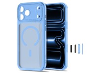 Tech-Protect MagPeak MagSafe CC Case for iPhone 18 Pro Max / 17 Pro Max - Light Blue Matte