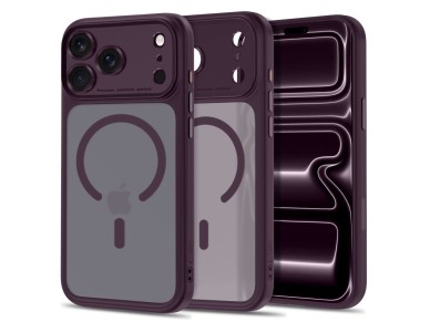 Funda Tech-Protect MagPeak MagSafe CC para iPhone 18 Pro / 17 Pro - Cereza oscura mate