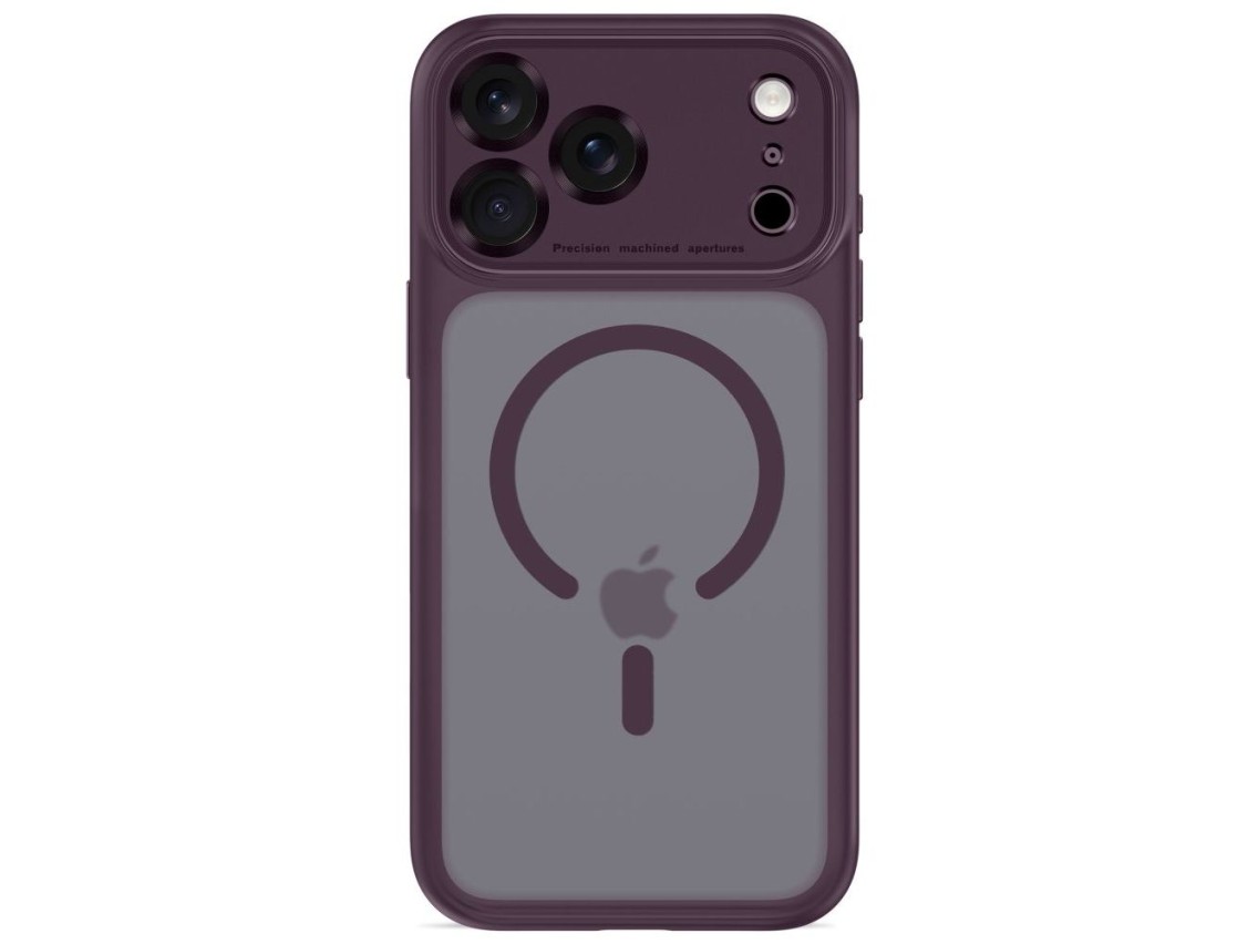 Funda Tech-Protect MagPeak MagSafe CC para iPhone 18 Pro / 17 Pro - Cereza oscura mate