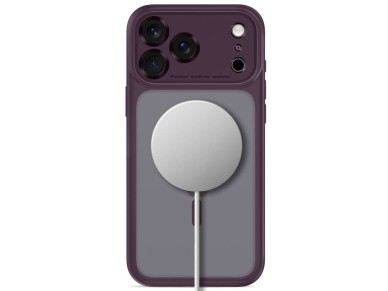 Capa Tech-Protect MagPeak MagSafe CC para iPhone 18 Pro Max / 17 Pro Max - Cereja Escura Fosca