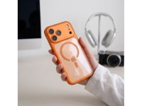 Capa Tech-Protect MagPeak MagSafe CC para iPhone 18 Pro / 17 Pro - Laranja Transparente Capa Tech-Protect MagPeak MagSafe CC para iPhone 18 Pro / 17 Pro - Laranja Transparente