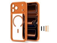 Capa Tech-Protect MagPeak MagSafe CC para iPhone 18 Pro Max / 17 Pro Max - Laranja Transparente Capa Tech-Protect MagPeak MagSafe CC para iPhone 18 Pro Max / 17 Pro Max - Laranja Transparente