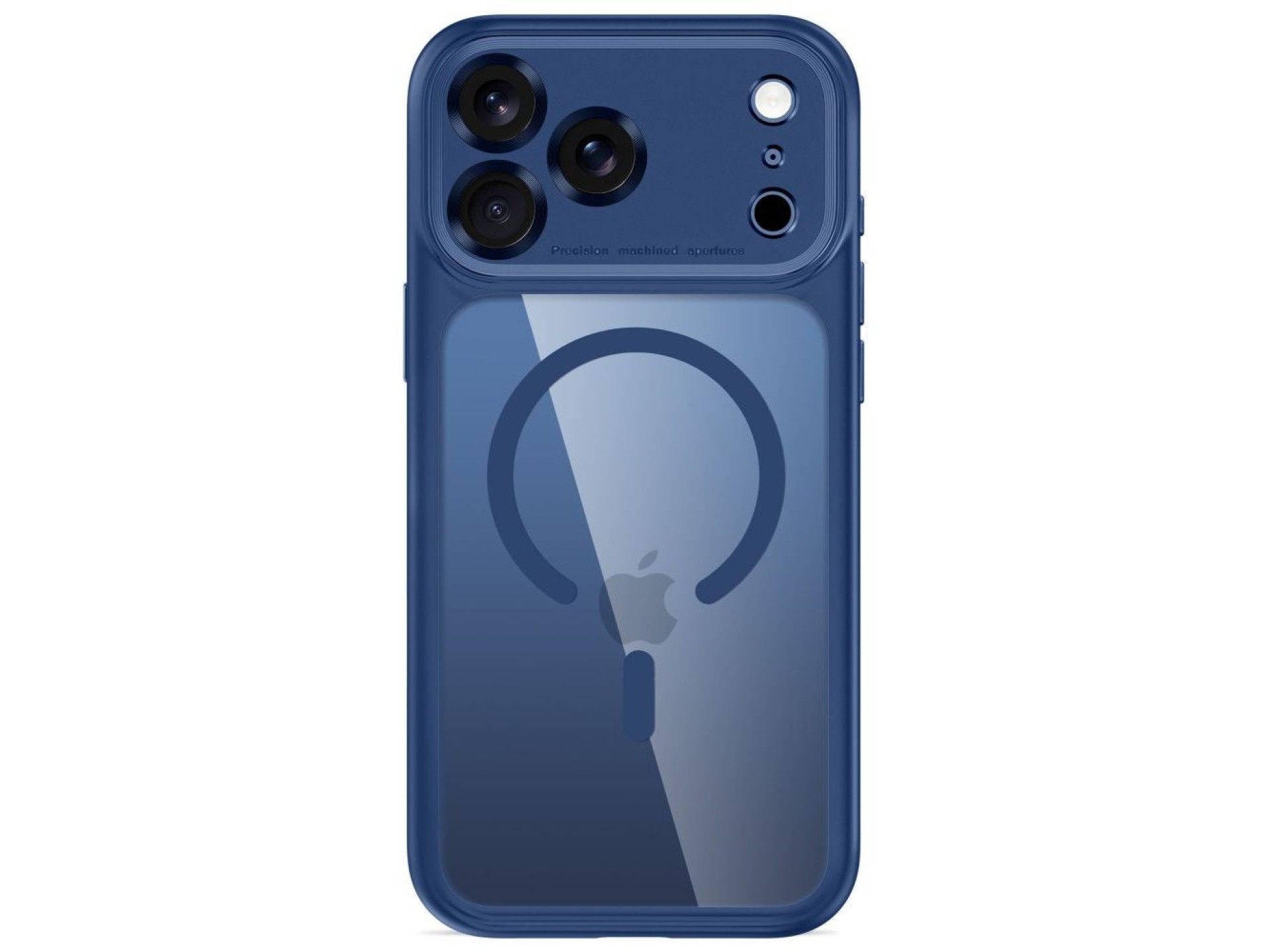 Capa Tech-Protect MagPeak MagSafe CC para iPhone 18 Pro Max / 17 Pro Max - Azul Marinho Transparente