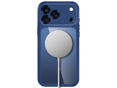 Funda Tech-Protect MagPeak MagSafe CC para iPhone 18 Pro Max / 17 Pro Max - Azul marino transparente
