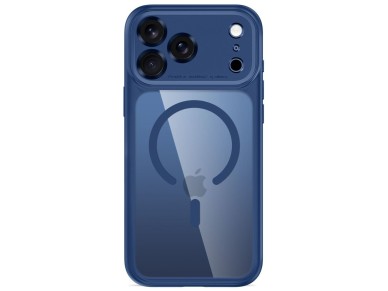 Funda Tech-Protect MagPeak MagSafe CC para iPhone 18 Pro Max / 17 Pro Max - Azul marino transparente