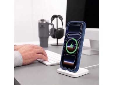 Funda Tech-Protect MagPeak MagSafe CC para iPhone 18 Pro Max / 17 Pro Max - Azul marino transparente