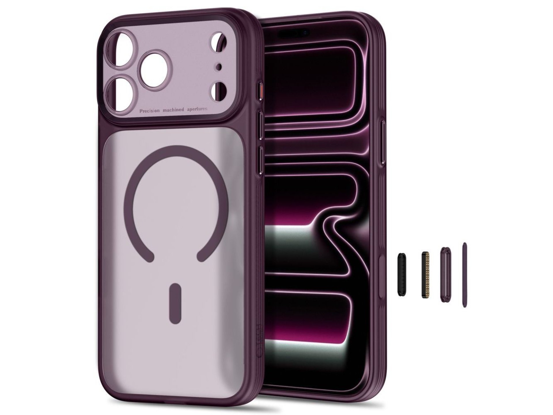 Funda Tech-Protect MagPrime MagSafe CC para iPhone 18 Pro Max / 17 Pro Max - burdeos