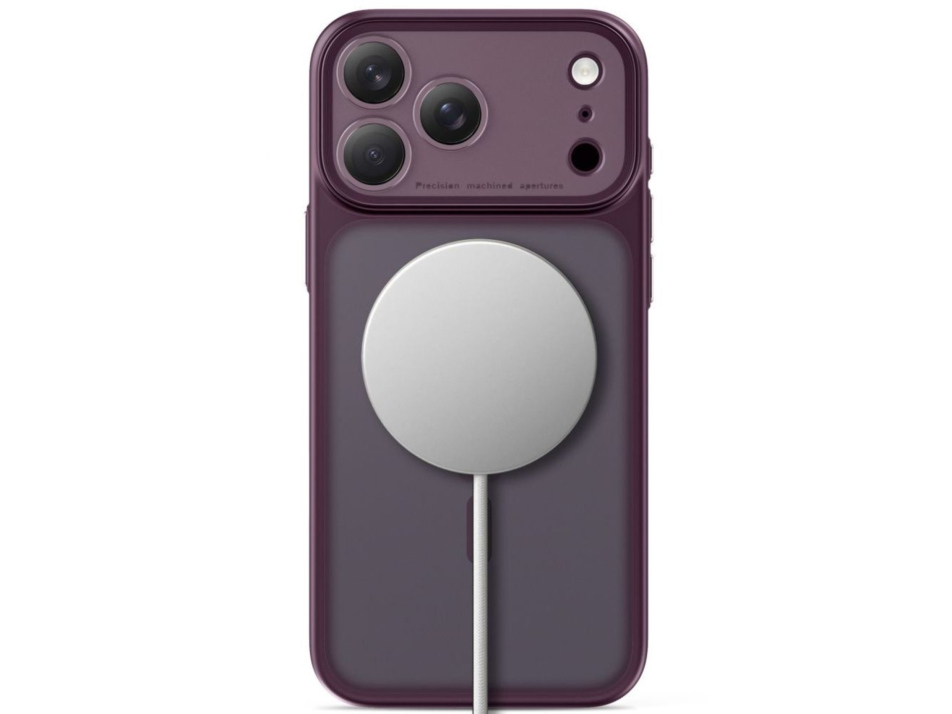 Estuche Tech-Protect MagPrime MagSafe CC para iPhone 18 Pro / 17 Pro - Cereza Oscuro Mate