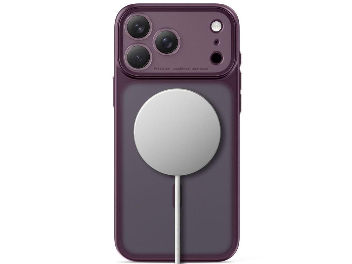 Estuche Tech-Protect MagPrime MagSafe CC para iPhone 18 Pro / 17 Pro - Cereza Oscuro Mate