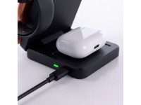 Tech-Protect A56 3in1 MagSafe Wireless Charger + USB-C / USB-C Cable 100cm - Black