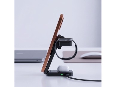 Carregador sem fio Tech-Protect A56 3 em 1 MagSafe + Cabo USB-C/USB-C de 100 cm - Preto Carregador sem fio Tech-Protect A56 3 em 1 MagSafe + Cabo USB-C/USB-C de 100 cm - Preto