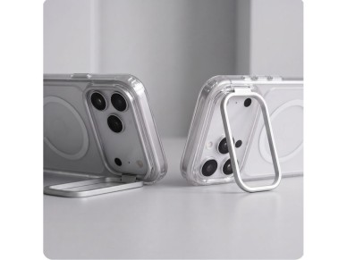 Tech-Protect MagStand MagSafe CC Case for iPhone 18 Pro / 17 Pro - Transparent Tech-Protect MagStand MagSafe CC Case for iPhone 18 Pro / 17 Pro - Transparent
