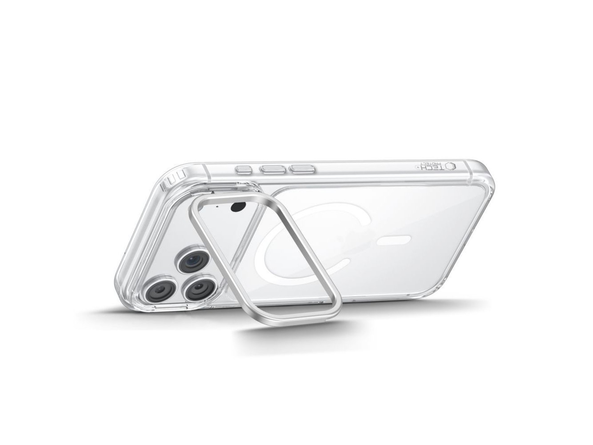 Tech-Protect MagStand MagSafe CC Case for iPhone 18 Pro Max / 17 Pro Max - Transparent