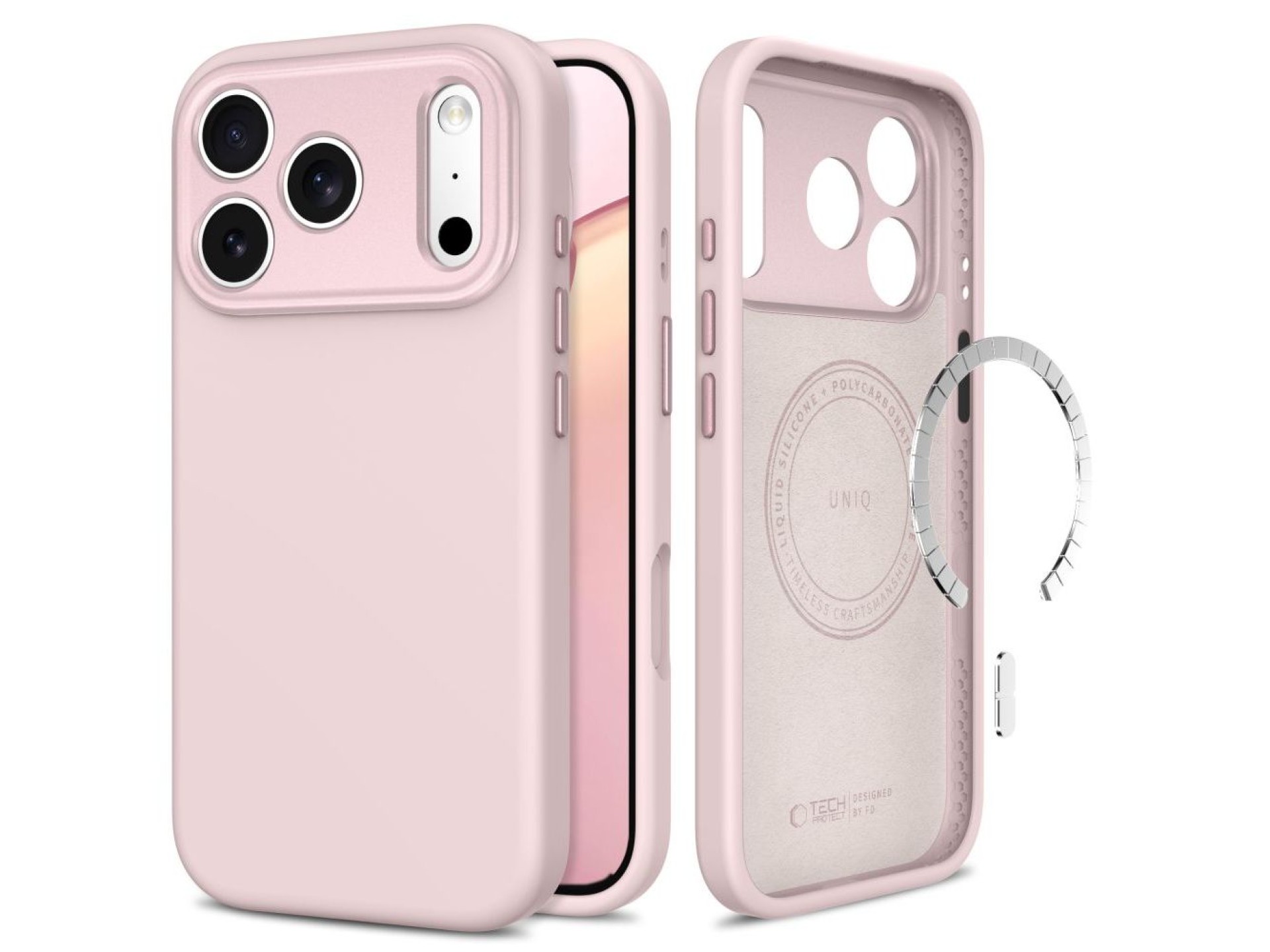 Tech-Protect Uniq MagSafe CC Case for iPhone 18 Pro Max / 17 Pro Max - Pink