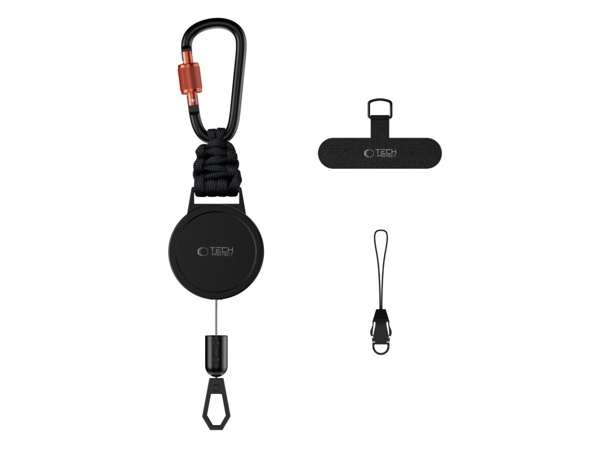 Tech-Protect ATH04 UrbanLoop Lanyard - Black and Orange