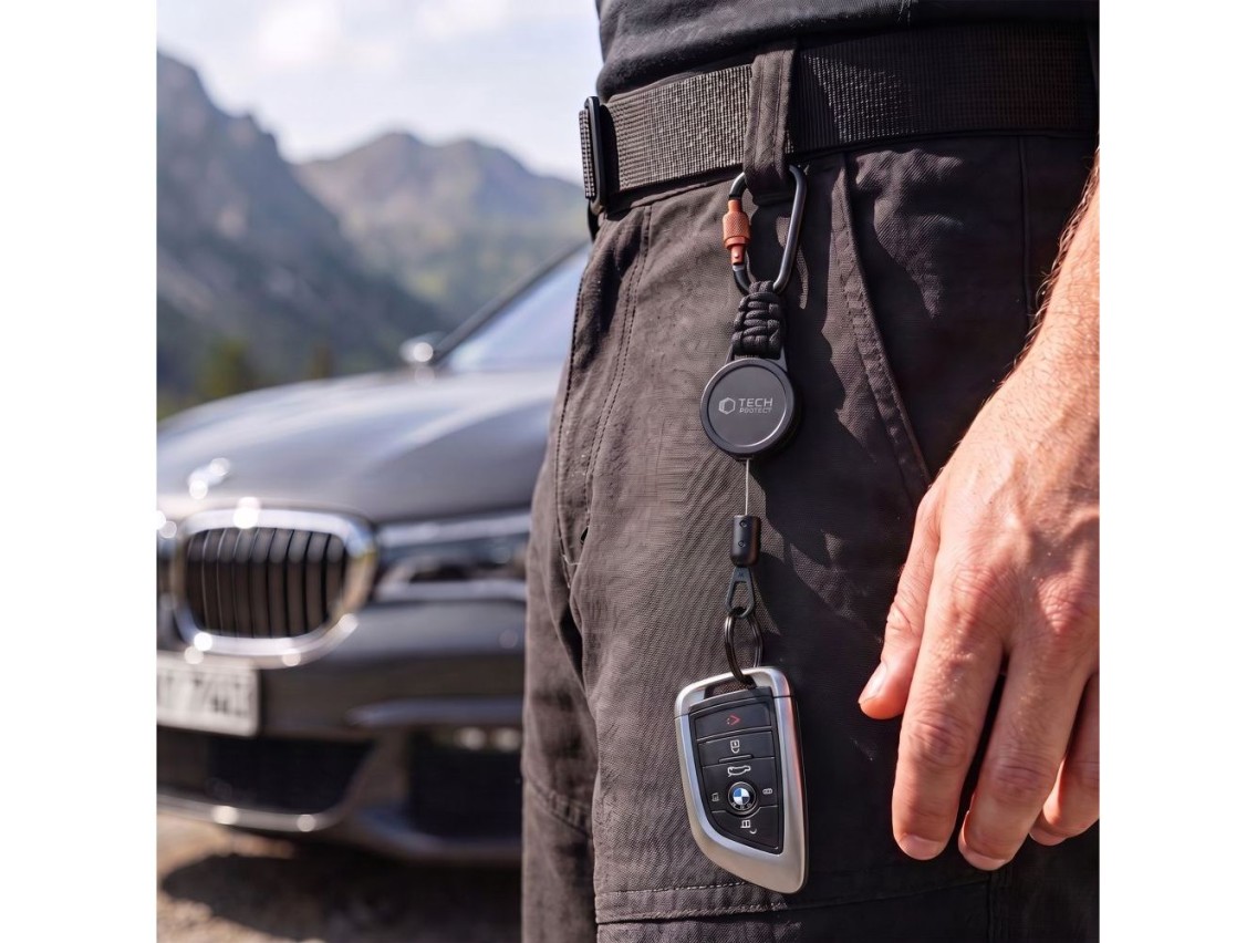 Tech-Protect ATH04 UrbanLoop Lanyard - Black and Orange