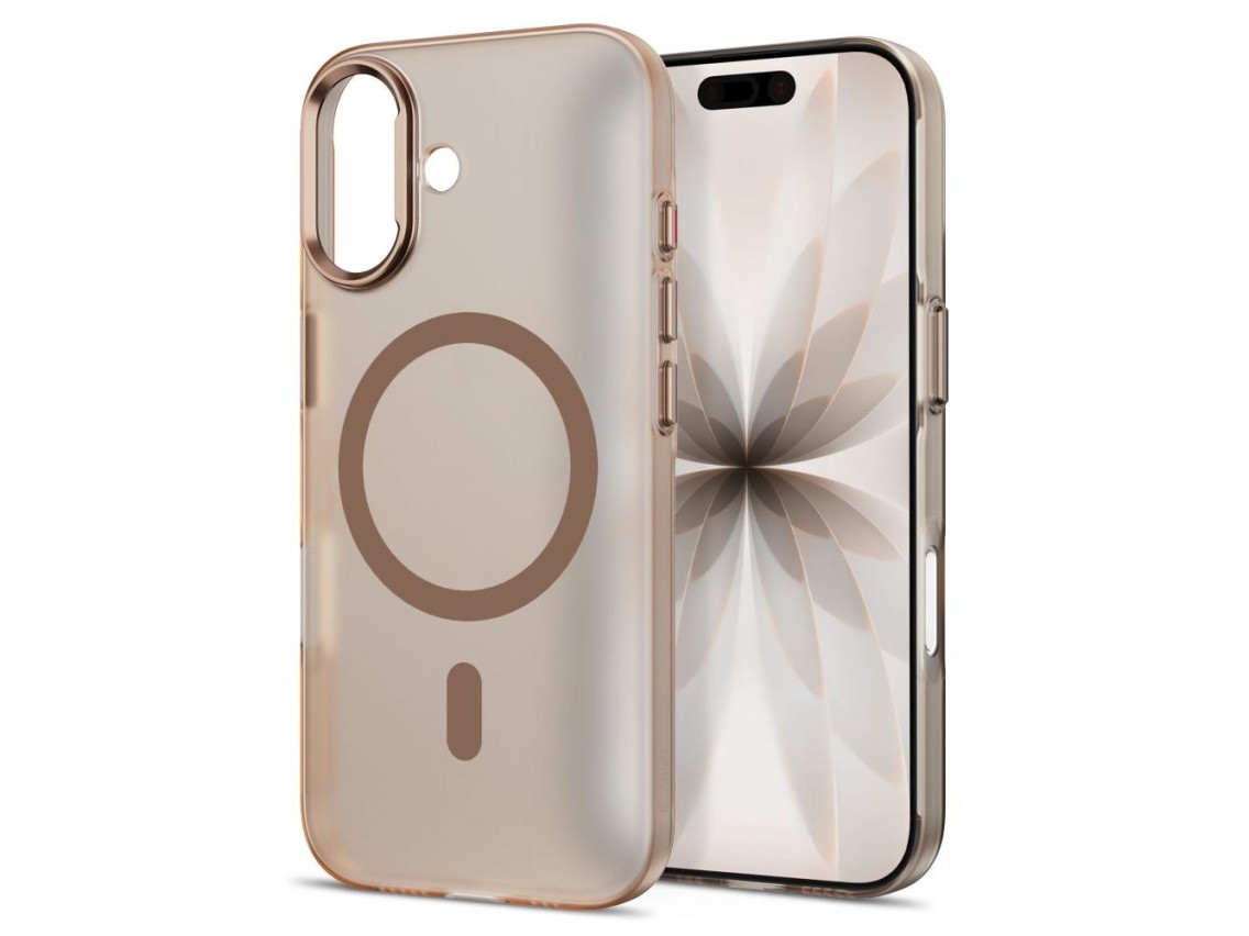 Funda Tech-Protect MagZero MagSafe para iPhone 17 - beige-marrón mate