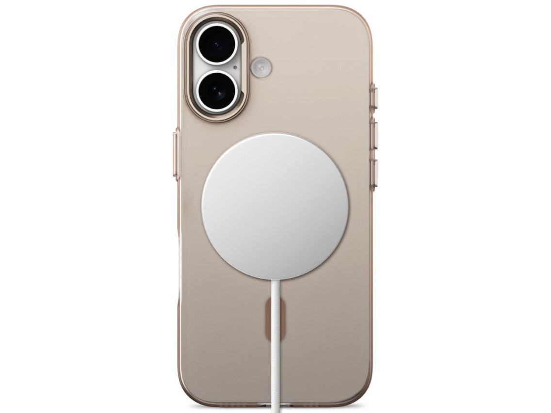 Capa Tech-Protect MagZero MagSafe para iPhone 17 - bege-marrom fosco