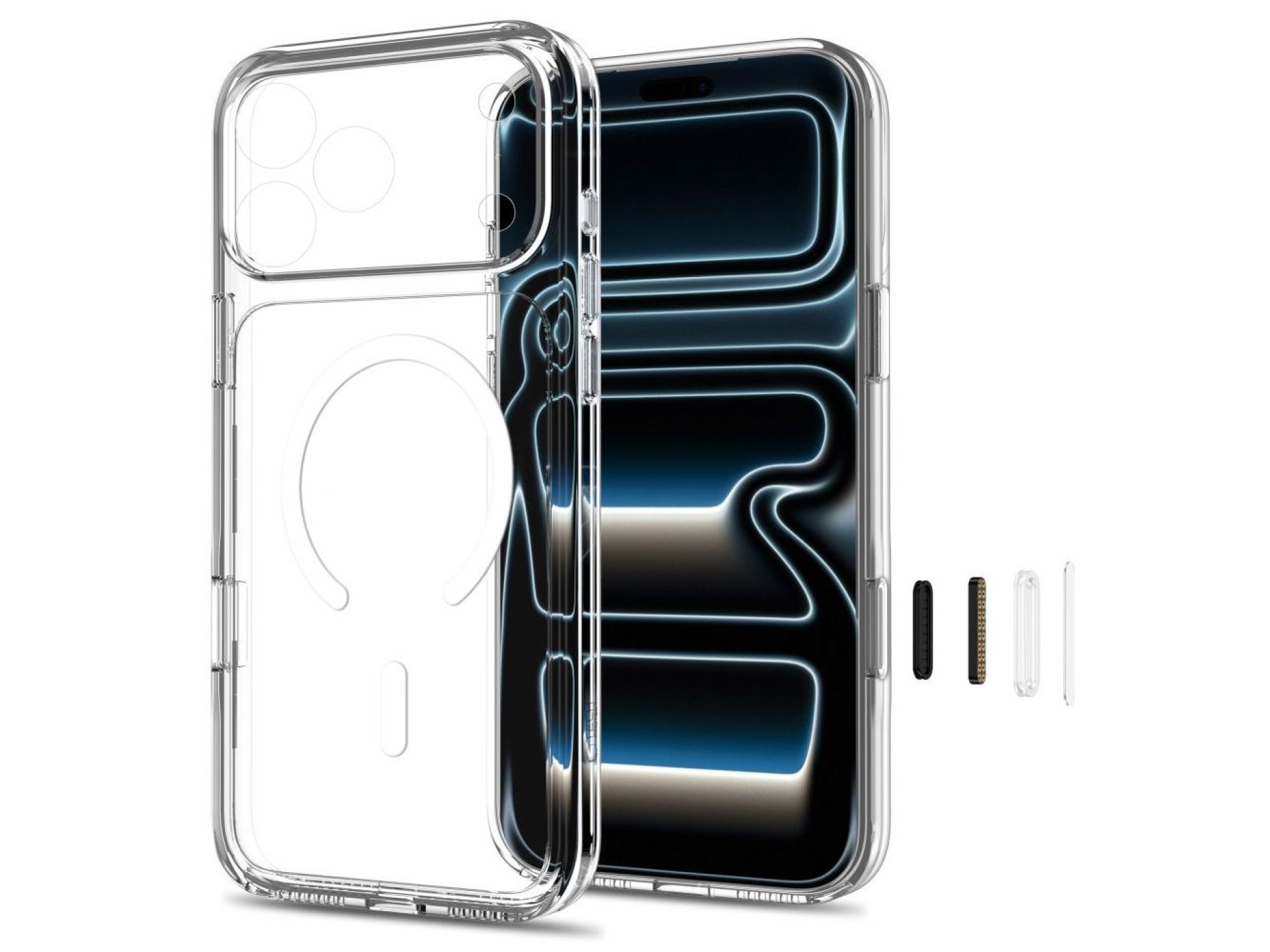 Capa Tech-Protect Flexair Hybrid CC MagSafe para iPhone 17 Pro / 18 Pro - Transparente