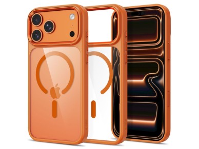 Capa Tech-Protect Magmat Magsafe CC para iPhone 17 Pro / 18 Pro - laranja-transparente Capa Tech-Protect Magmat Magsafe CC para iPhone 17 Pro / 18 Pro - laranja-transparente