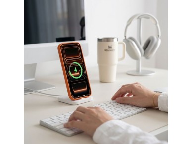 Capa Tech-Protect Magmat Magsafe CC para iPhone 17 Pro / 18 Pro - laranja-transparente Capa Tech-Protect Magmat Magsafe CC para iPhone 17 Pro / 18 Pro - laranja-transparente