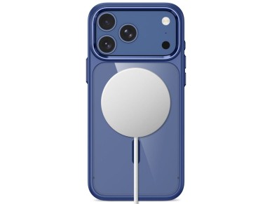 Tech-Protect Magmat Magsafe CC Case for iPhone 17 Pro / 18 Pro - Navy Blue and Transparent