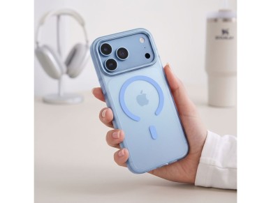 Tech-Protect MagZero MagSafe case for iPhone 17 Pro / 18 Pro - light blue matte