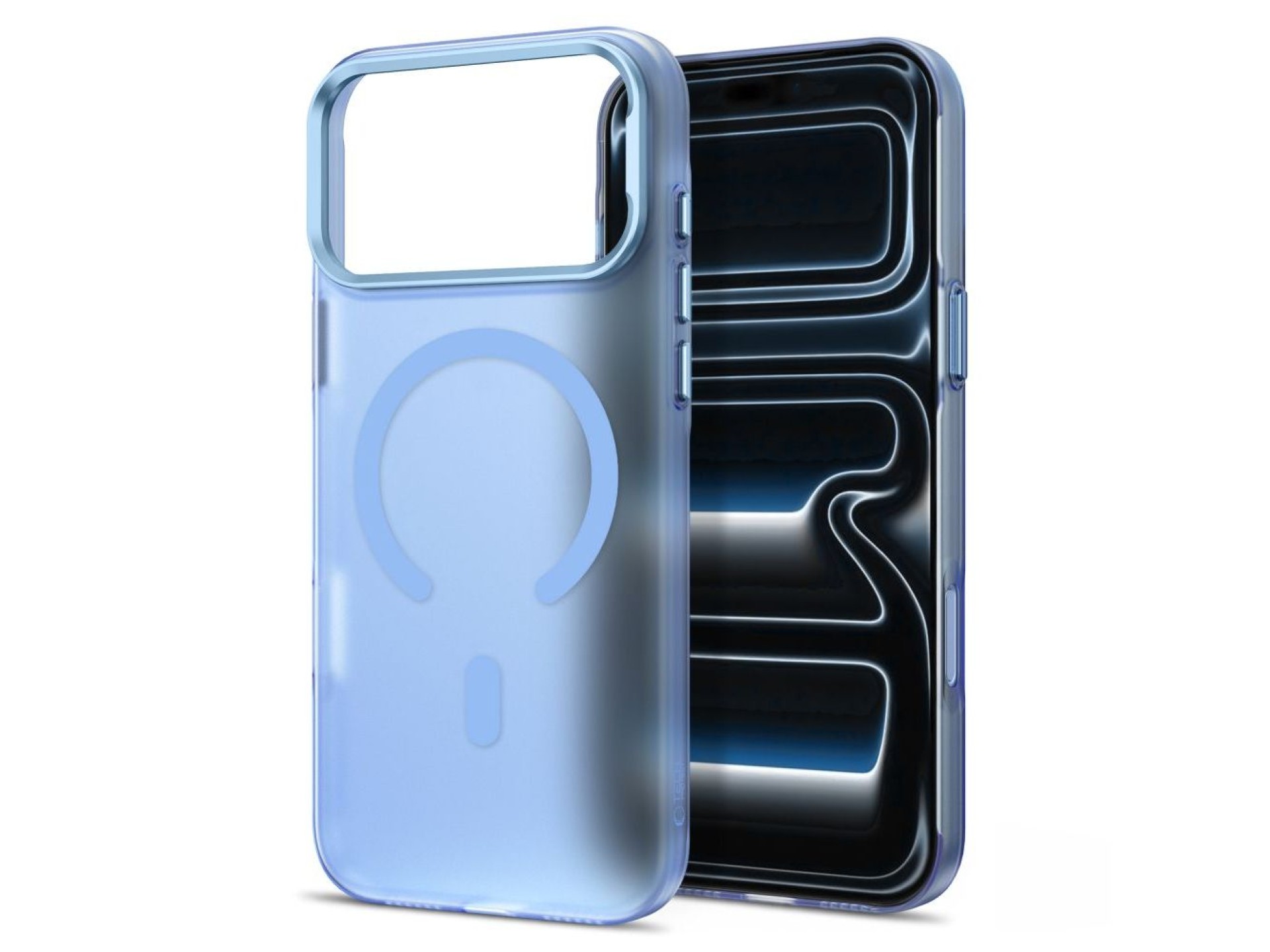 Capa Tech-Protect MagZero MagSafe para iPhone 17 Pro / 18 Pro - azul claro fosco