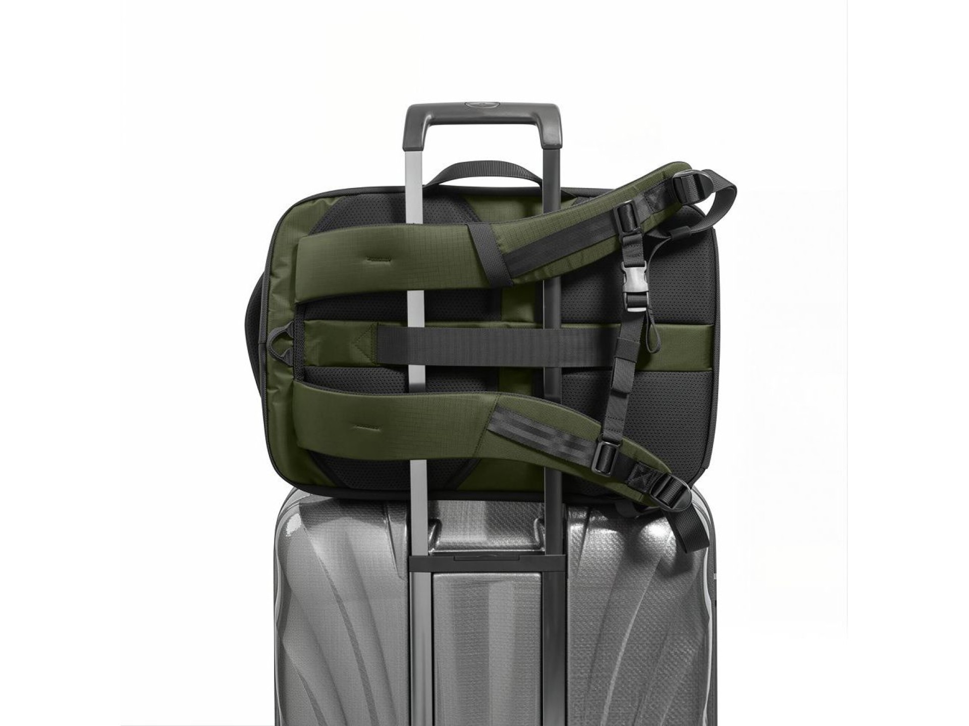 Mochila para portátil Tech-Protect Defender S70 RYANAIR & WIZZAIR de 24 L - Verde oscuro