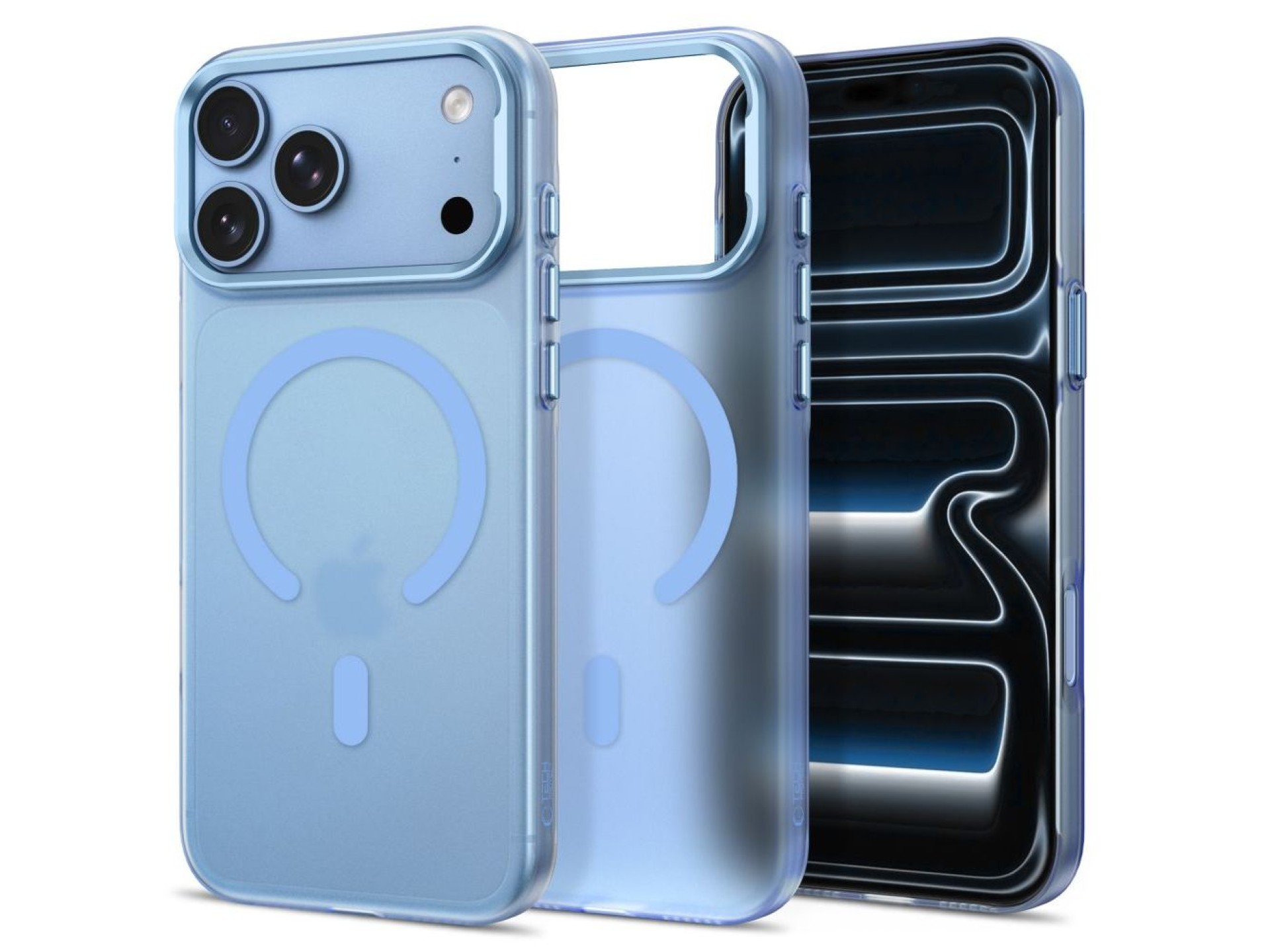 Capa Tech-Protect MagZero MagSafe para iPhone 17 Pro / 18 Pro - azul claro fosco