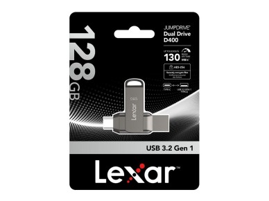 Pendrive Lexar Dual USB 3.1 Tipo-C y Tipo-A de 128 GB