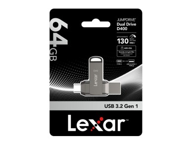 Memoria USB Lexar Dual Type-C y Type-A USB 3.1 de 64 GB