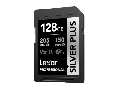 Tarjeta de memoria Lexar Professional SILVER PLUS SDXC de 128 GB Tarjeta de memoria Lexar Professional SILVER PLUS SDXC de 128 GB