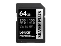 Lexar Professional SILVER PLUS SDXC 64GB memory card Lexar Professional SILVER PLUS SDXC 64GB memory card