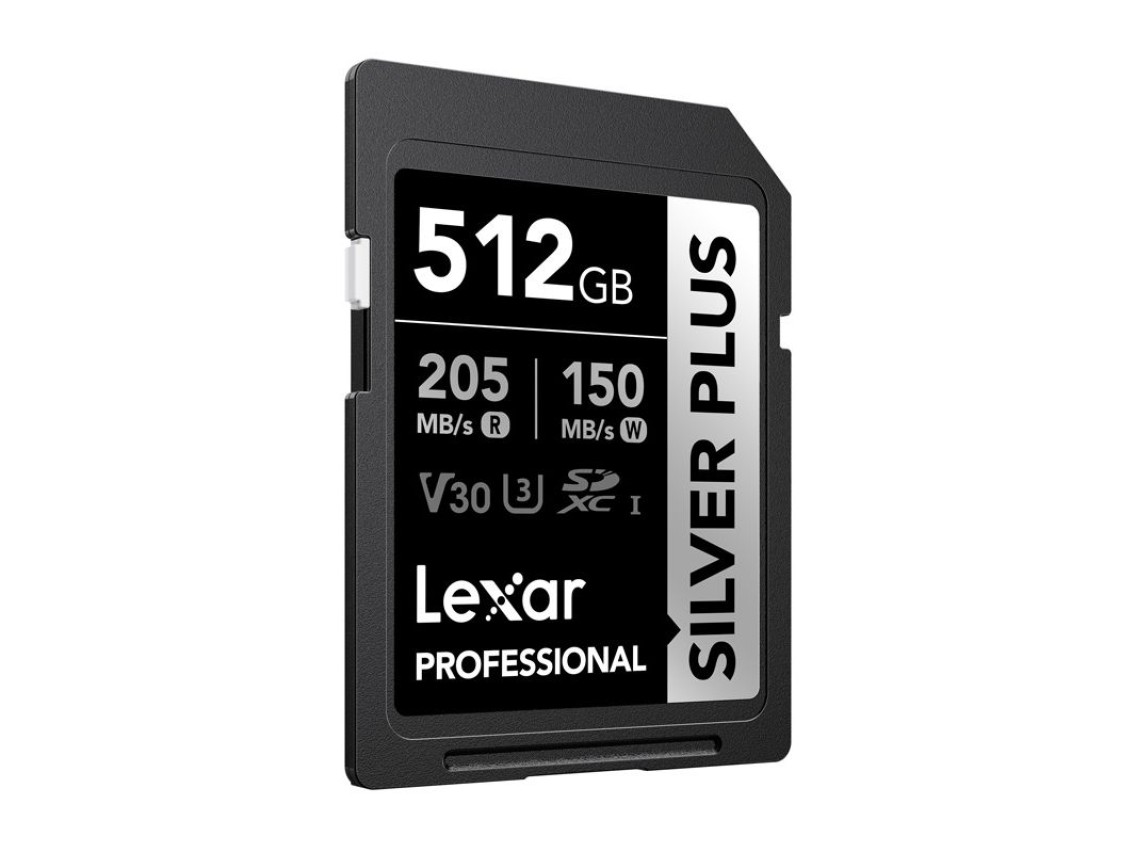 Cartão de memória Lexar Professional SILVER PLUS SDXC de 512 GB