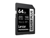 Lexar Professional SILVER PLUS SDXC 64GB memory card Lexar Professional SILVER PLUS SDXC 64GB memory card