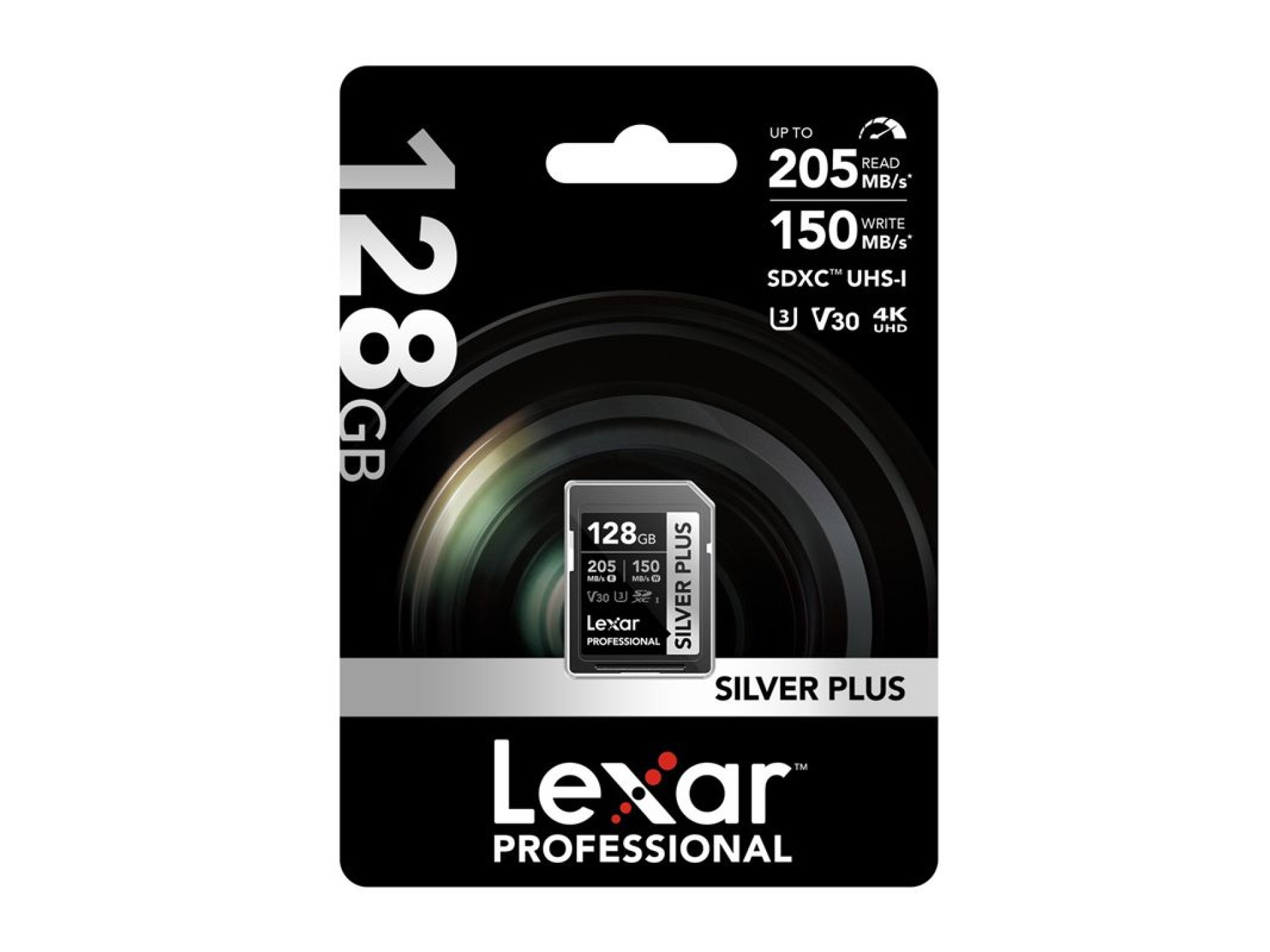 Cartão de memória Lexar Professional SILVER PLUS SDXC de 128 GB