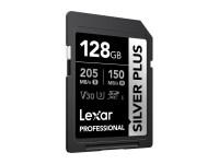 Cartão de memória Lexar Professional SILVER PLUS SDXC de 128 GB Cartão de memória Lexar Professional SILVER PLUS SDXC de 128 GB