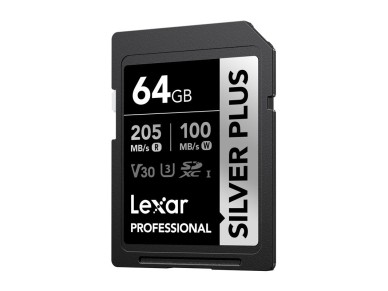 Lexar Professional SILVER PLUS SDXC 64GB memory card Lexar Professional SILVER PLUS SDXC 64GB memory card