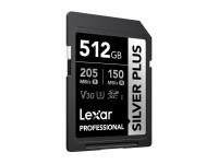 Cartão de memória Lexar Professional SILVER PLUS SDXC de 512 GB Cartão de memória Lexar Professional SILVER PLUS SDXC de 512 GB