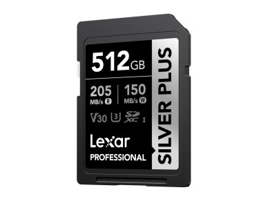 Tarjeta de memoria Lexar Professional SILVER PLUS SDXC de 512 GB
