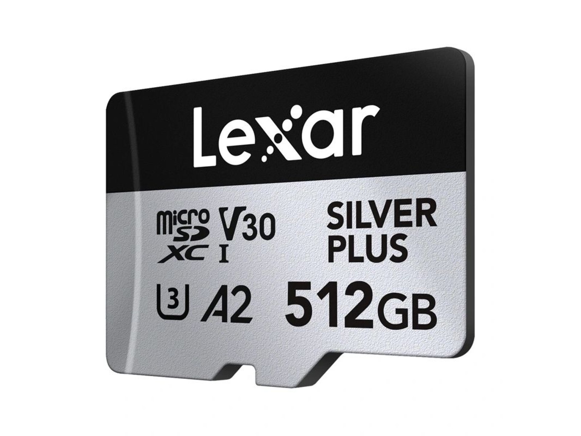 Tarjeta de crédito Lexar High-Performance Silver Plus microSDXC 512GB + adaptador
