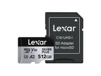 Tarjeta de crédito Lexar High-Performance Silver Plus microSDXC 512GB + adaptador Tarjeta de crédito Lexar High-Performance Silver Plus microSDXC 512GB + adaptador