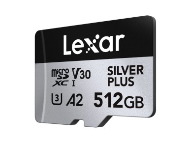 Karta pamięci Lexar High-Performance Silver Plus microSDXC 512GB + adapter