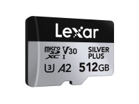 Tarjeta de crédito Lexar High-Performance Silver Plus microSDXC 512GB + adaptador Tarjeta de crédito Lexar High-Performance Silver Plus microSDXC 512GB + adaptador